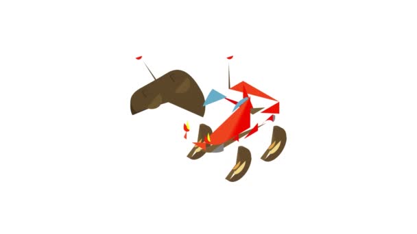 Animace ikon vozů řízených rádiem — Stock video
