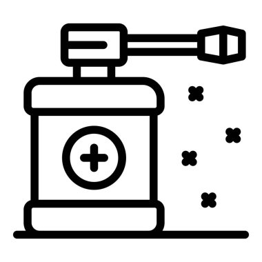 Tıbbi sprey simgesi, taslak biçimi