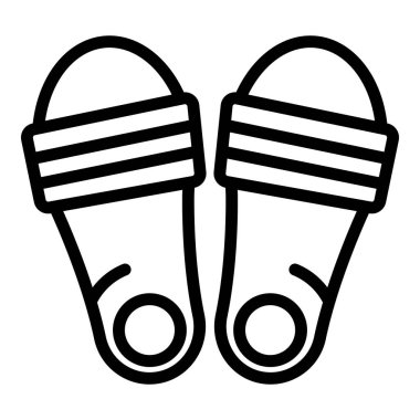 Aksesuar sandalet simgesi, taslak biçim