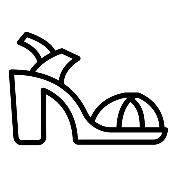 Піктограма босоніжок ніг, стиль контуру — стоковий вектор