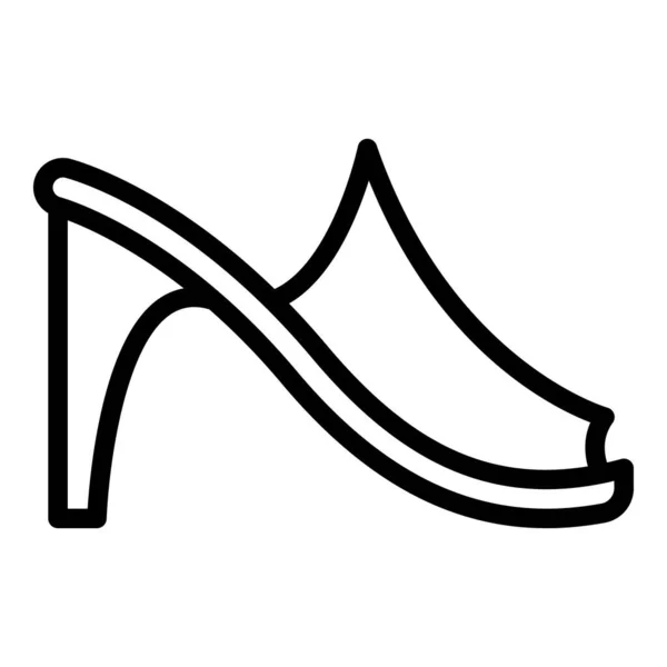Elbise sandaletleri simgesi, taslak biçimi — Stok Vektör