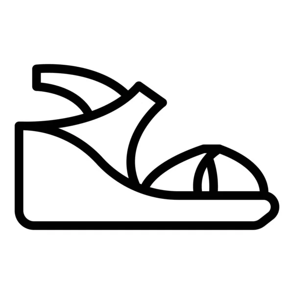 Sandálias de couro ícone, estilo esboço — Vetor de Stock