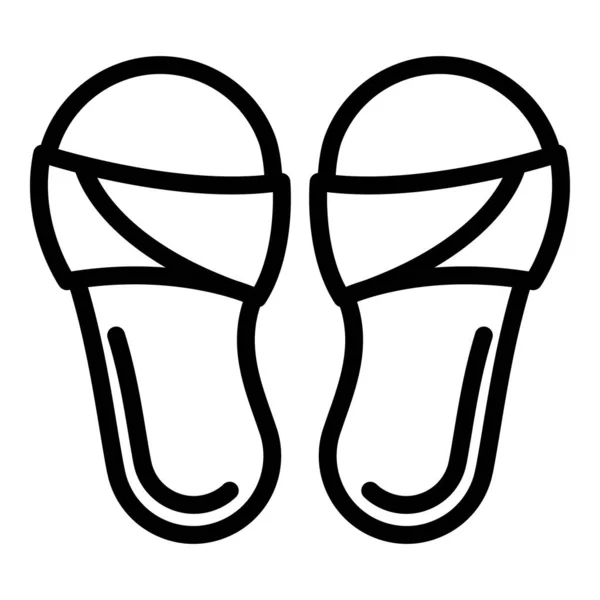 Sıradan sandalet simgesi, taslak biçimi — Stok Vektör