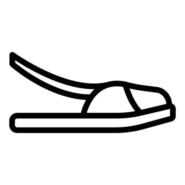 Sommar sandaler ikon, kontur stil — Stock vektor