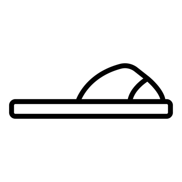 Icono de sandalias suaves, estilo de esquema — Vector de stock