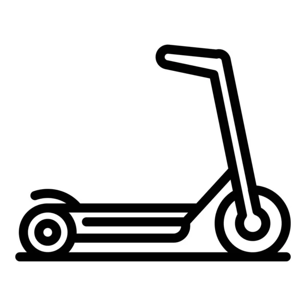 Elektrische scooter pictogram, omtrek stijl — Stockvector