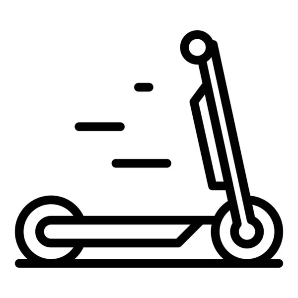 Иконка электрического скутера, стиль наброска — стоковый вектор