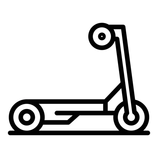 Çelik elektrikli scooter simgesi, taslak biçimi — Stok Vektör