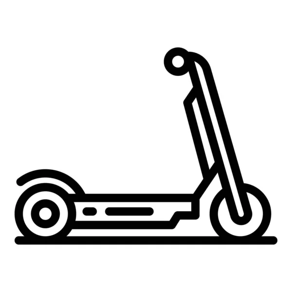 Icono de patada scooter eléctrico, estilo de contorno — Archivo Imágenes Vectoriales