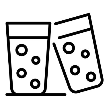 Şerefe soda ikonu, taslak tarzı