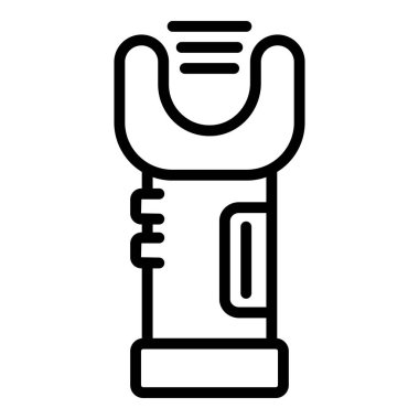 Şok tabancası polis simgesi, taslak biçimi