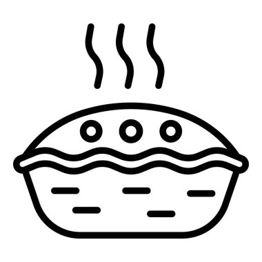 Sonbahar elmalı turta ikonu, taslak biçimi