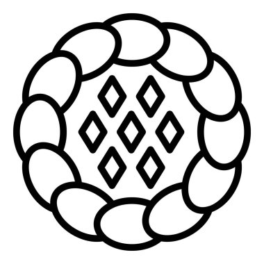 Tatlı elmalı turta ikonu, taslak tarzı