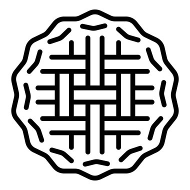 Kabuklu elmalı turta simgesi, taslak biçimi