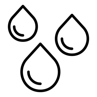 Sağlıklı su damlaları simge, taslak biçimi