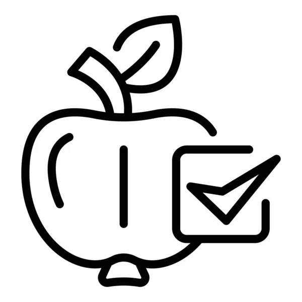 Eco maçã para ícone de torta, estilo esboço — Vetor de Stock