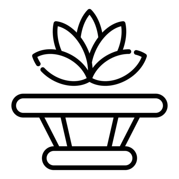 Ícone de meditação estilo de vida saudável, estilo esboço —  Vetores de Stock