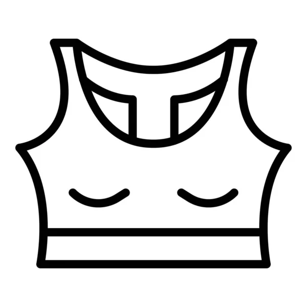 Sport woman bra icon, outline style — Stock Vector