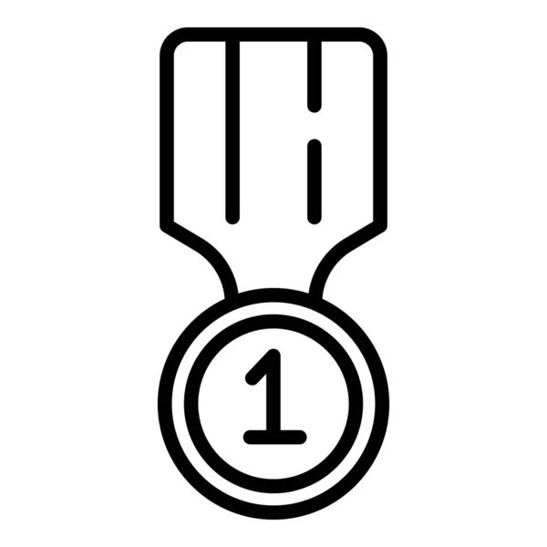 Icono de medalla de oro de mentor, estilo de contorno — Vector de stock
