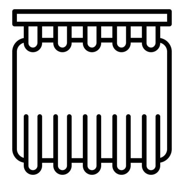 Dekorasyon duş perdesi simgesi, taslak biçimi