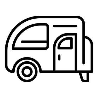 Aile kampı ikonu, taslak tarzı