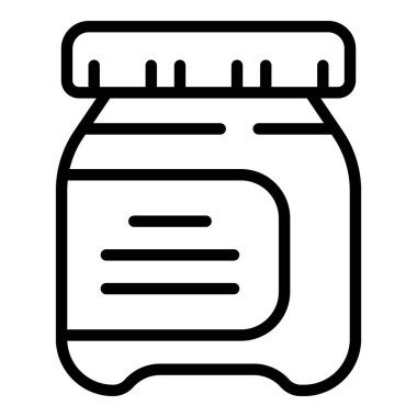 Çikolata yapıştırıcısı yemek ikonu, taslak tarzı