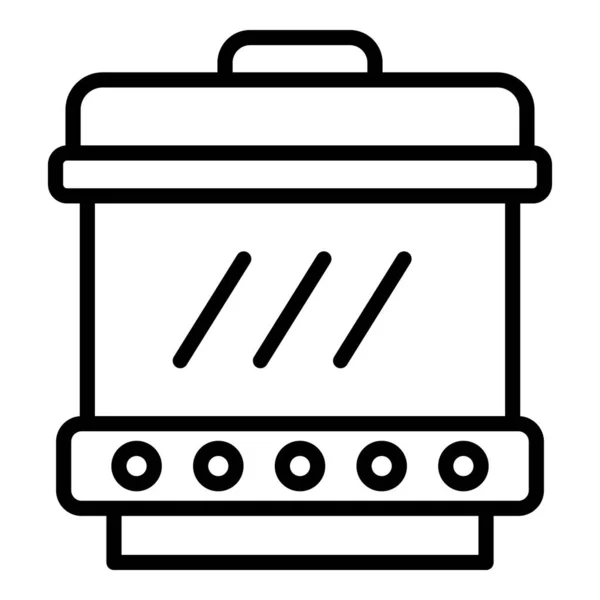 Icono de casa de humo de acero, estilo de contorno — Vector de stock