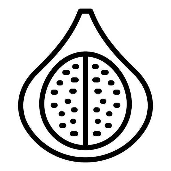 Icono de higo orgánico, estilo de contorno — Vector de stock