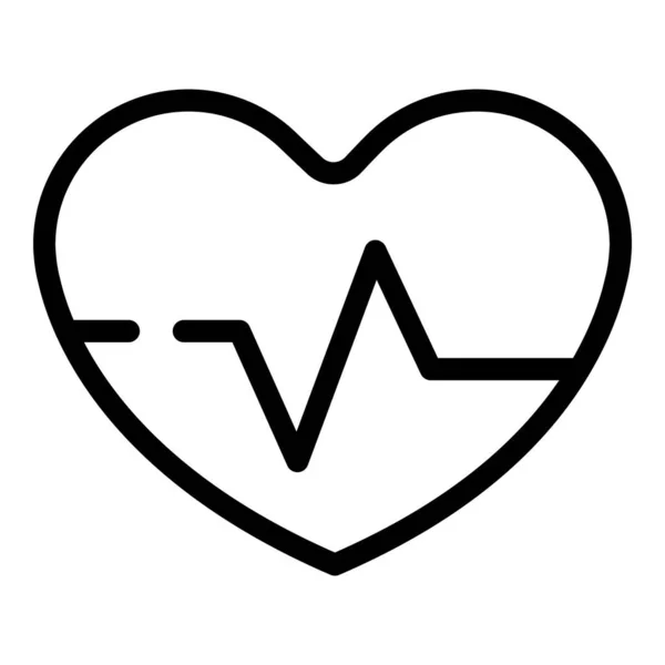 Icona del cuore di supporto, stile contorno — Vettoriale Stock