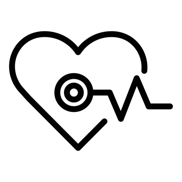 Ícone de coração médico, estilo esboço — Vetor de Stock