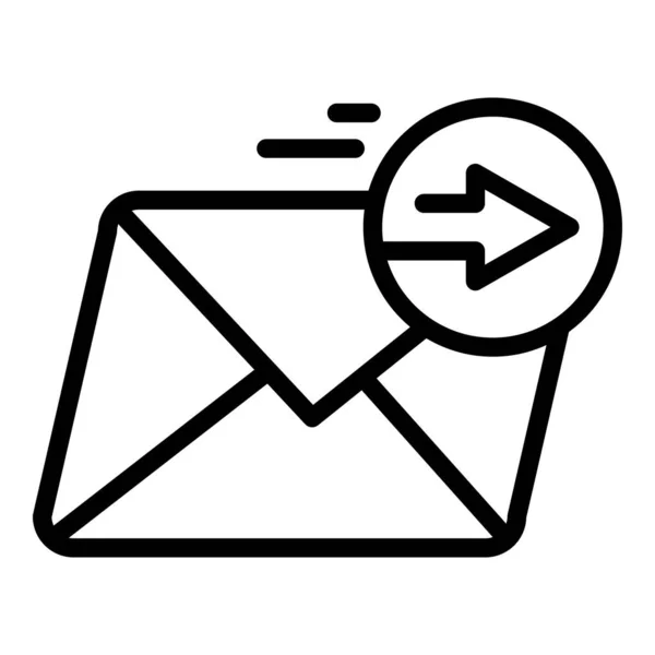 Иконка быстрой почты, стиль контура — стоковый вектор
