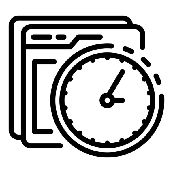 Internet connection icon, outline style — 图库矢量图片