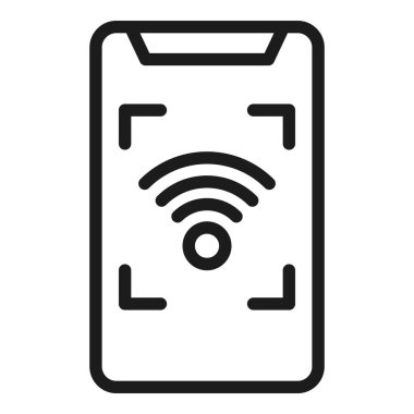 Telefon wifi internet simgesi, özet biçimi