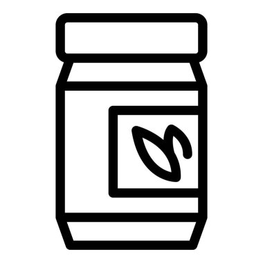 Kavanoz çikolatası simgesi, taslak biçimi