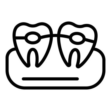 Azı dişleri simgeyi, dış hat biçimini destekler