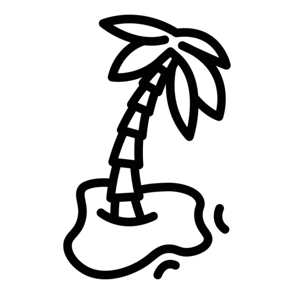 棕榈火鸡图标,轮廓风格 — 图库矢量图片