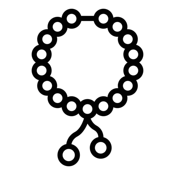 Icono de rosario turco, estilo de esquema — Vector de stock