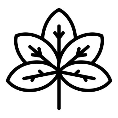 Park chetnut yaprağı simgesi, taslak biçimi