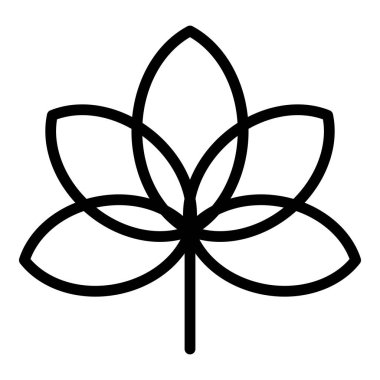 Kestane bitkisi yaprağı simgesi, taslak biçimi