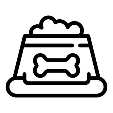 Tam köpek kasesi ikonu, taslak biçimi