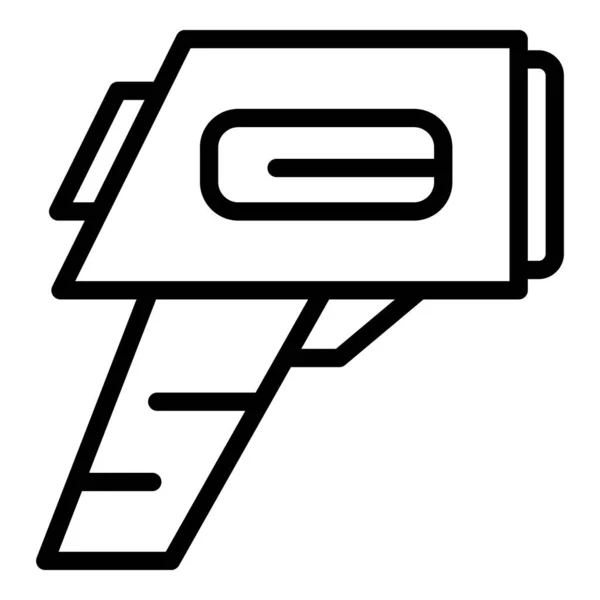 Digitales Scan-Thermometer-Symbol, Umriss des Stils — Stockvektor