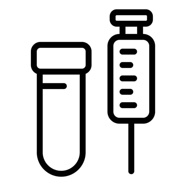 कुत्ता वैक्सीन प्रतीक, रूपरेखा शैली — स्टॉक वेक्टर