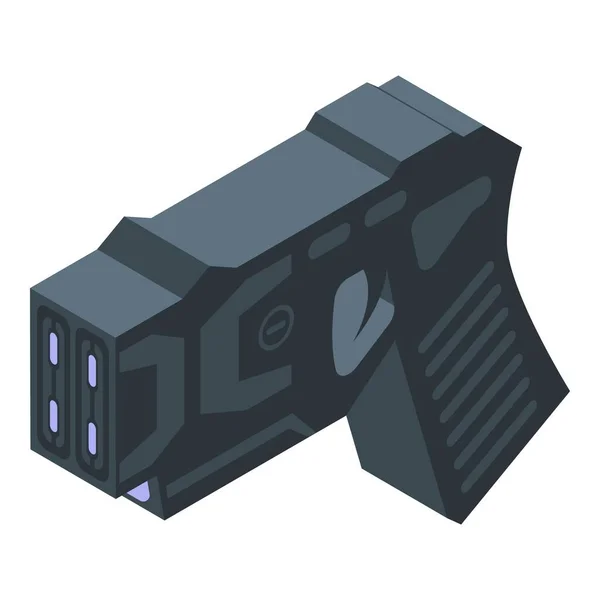Attack taser icon, isometric style — Stock Vector