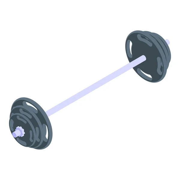 Bodybuilding barbell icon, isometric style — Stock Vector