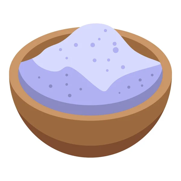 Icono de harina de pastel de manzana, estilo isométrico — Vector de stock