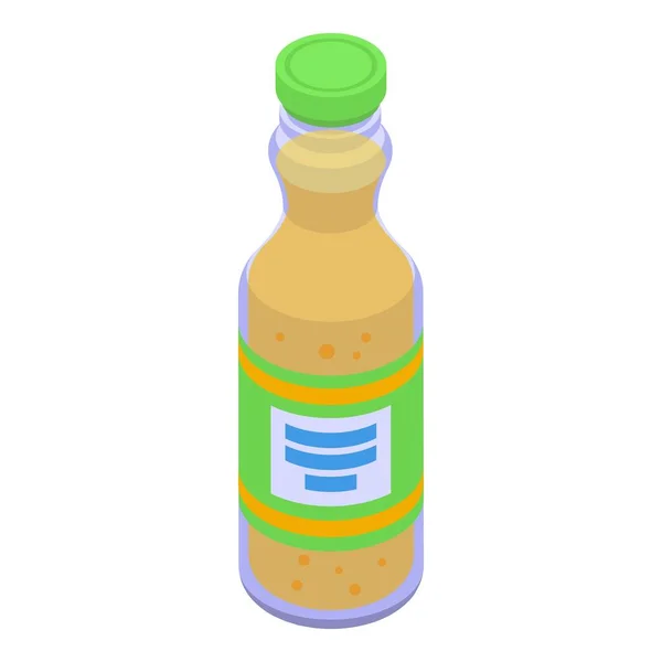 Egészséges reggeli gyümölcslé palack ikon, izometrikus stílus — Stock Vector
