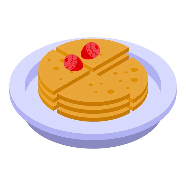 Здоровая икона крекера на завтрак, изометрический стиль — стоковый вектор