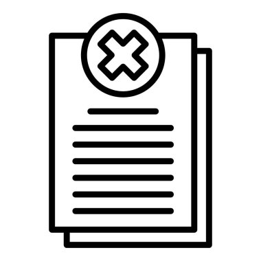 Reddedilmiş rapor simgesi, özet biçimi