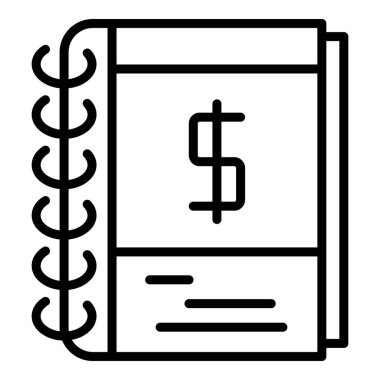 Not defteri para raporu simgesi, özet biçimi