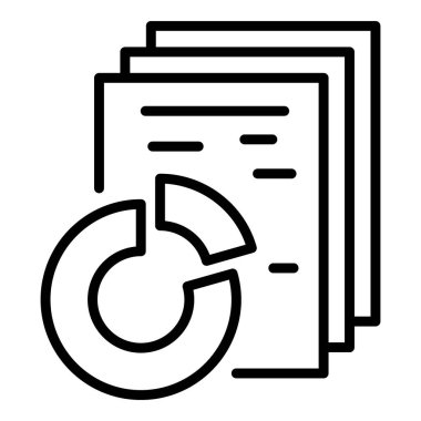 Şirket grafik raporu simgesi, özet biçimi